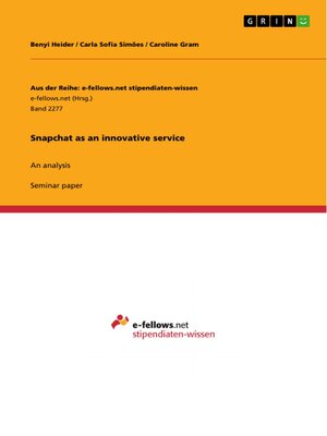 cover image of Snapchat as an innovative service